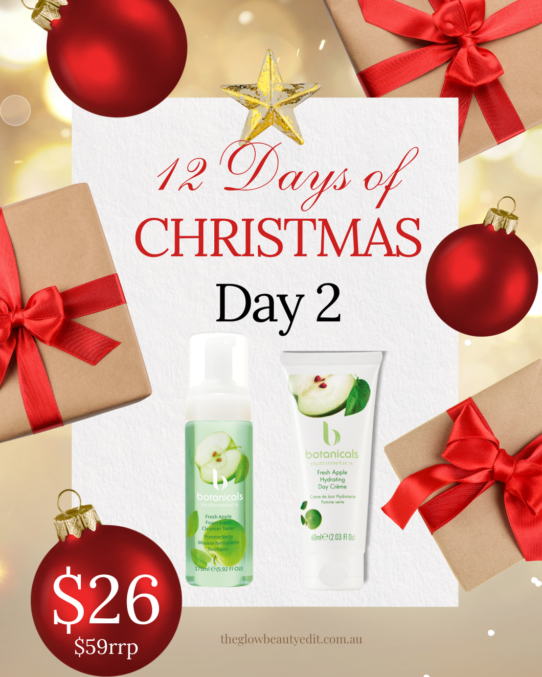 12 Days of Christmas - DAY 2🎄 Fresh Apple Facial Gift Pack - $26