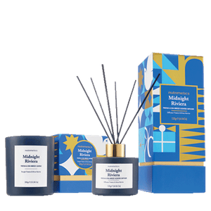 Midnight Riviera Freesia & Sea Breeze Duo - Candle & Reed Diffuser Gift Set with Gift Bag