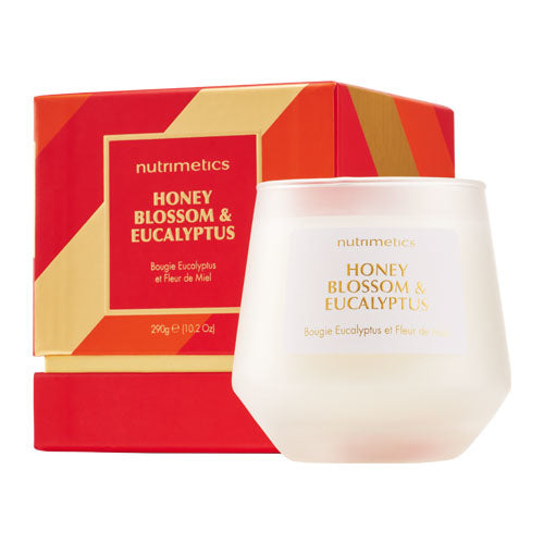 Honey Blossom & Eucalyptus Fragranced Candle - Gift Boxed - 65% Off