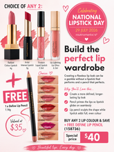 National Lipstick Day Duo + FREE Define Lip Pencil | Nutrimetics Limited Time Offer