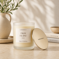 Nutrimetics Gift Boxed Palm Island scented Candle. Perfect for gifting. Australia and New Zealand. Shop Afterpay and Paypal