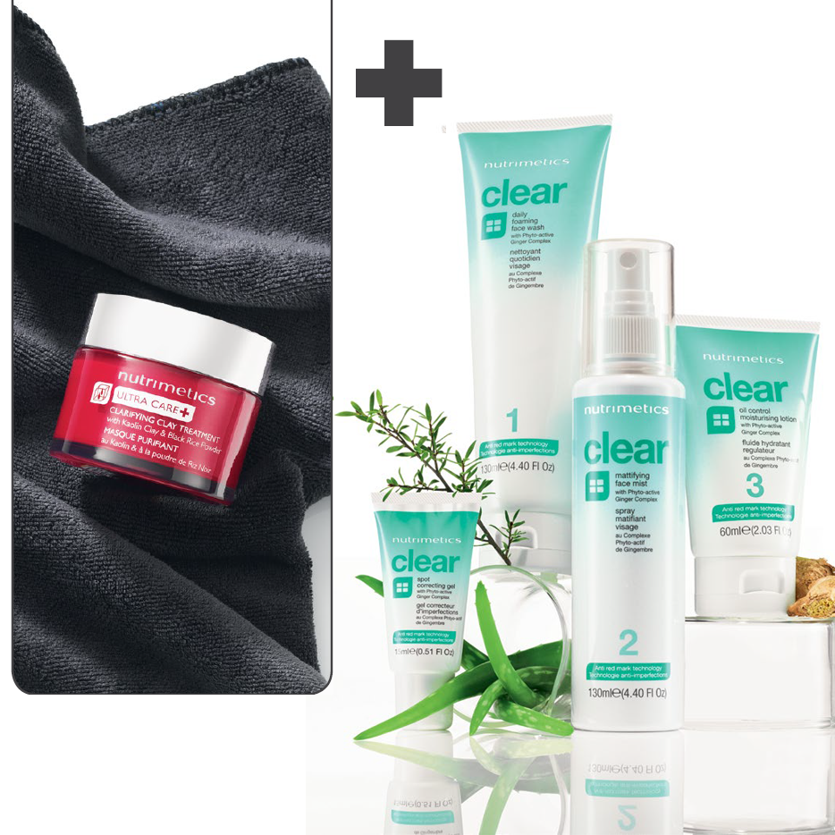 Blemish-Prone Skin - Clear 4 Piece Skincare Set + Clay Treatment